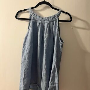 Light Blue Sleeveless Women's Top